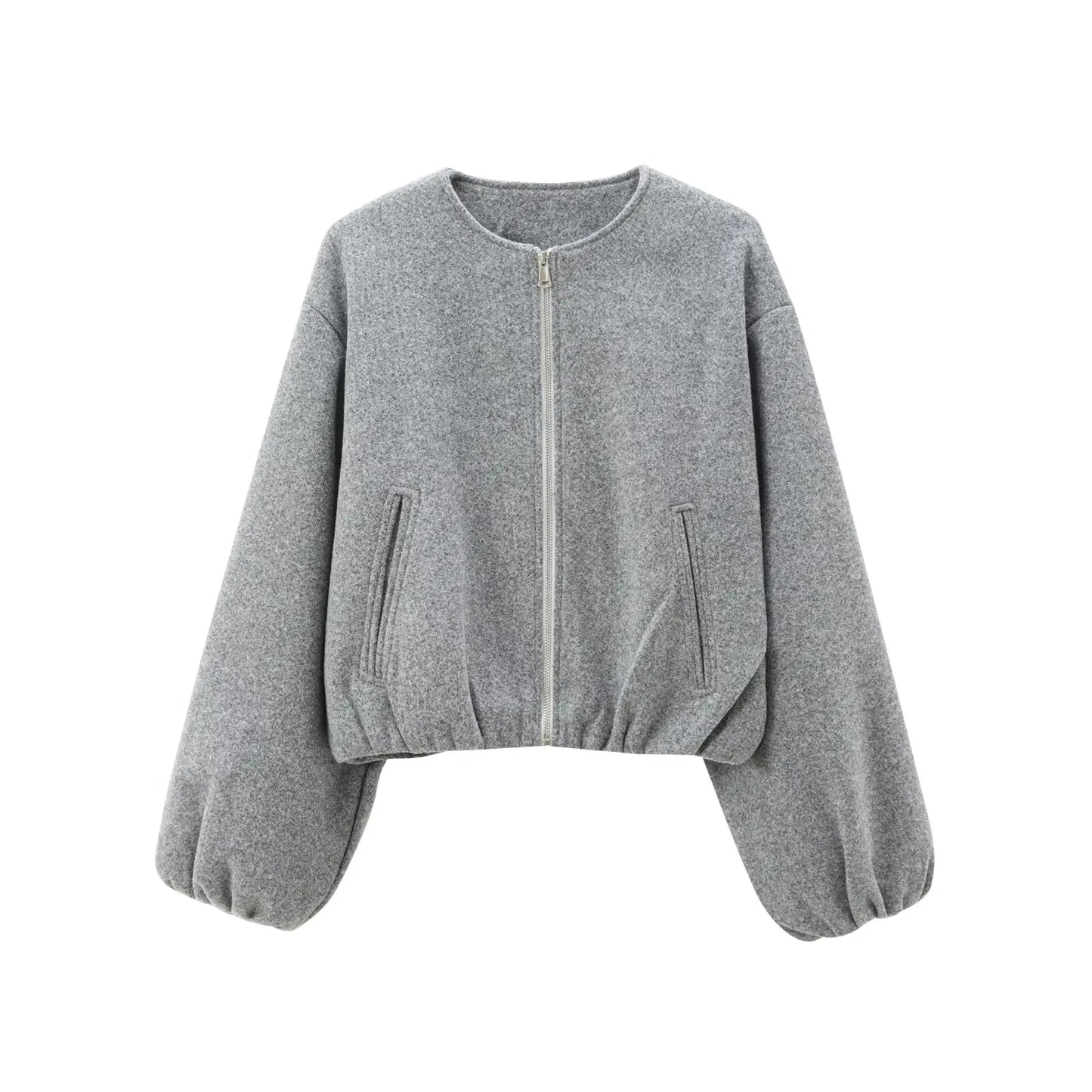 MUJER Red Zipper Bomber Jackets for Women Soft Cropped Jackets Woman 2025 Long Sleeve Woman's Sports Jacket New in Outerwears