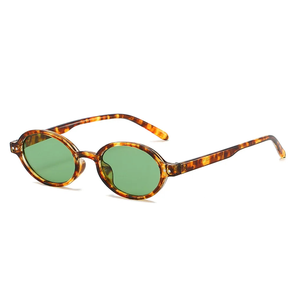 New Small Oval Women Sunglasses Men Sun Glasses Retro Female Shades Clear Lenses Eyewear Lady Trendy UV400