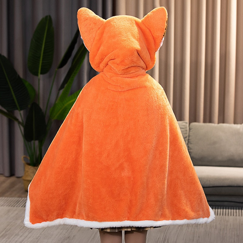 Sudadera con capucha y manta de zorro
