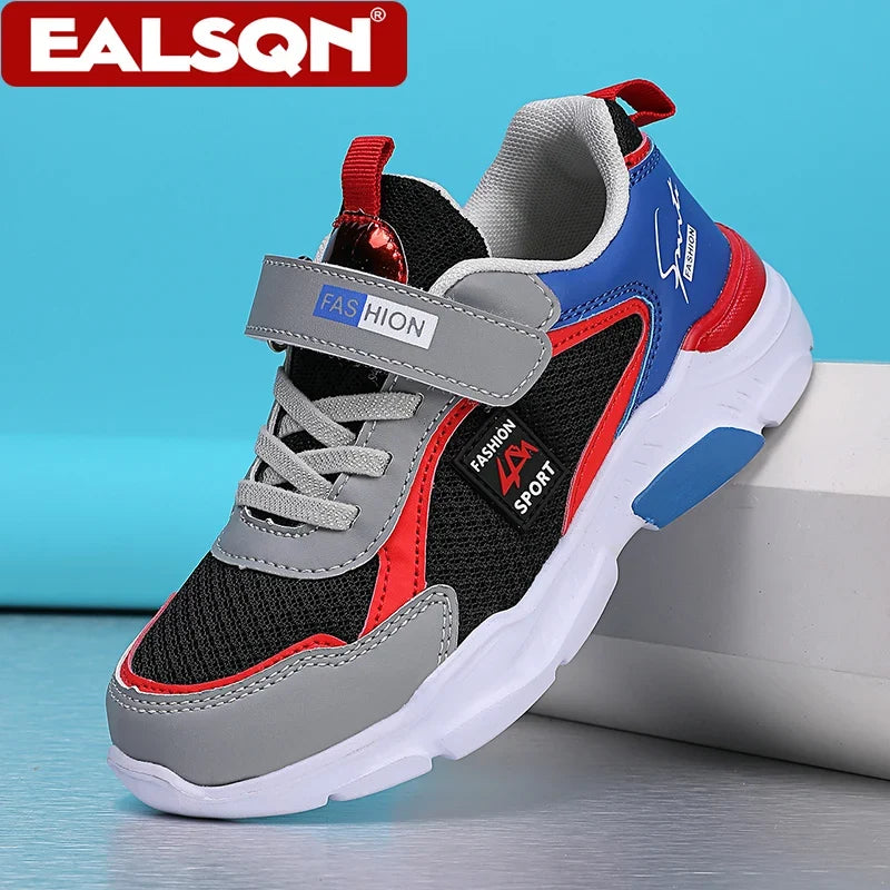 Children's Sports Shoes for Boys, Fashionable Mesh Breathable Casual Sports Shoes Lightweight Student's Running Sneakers