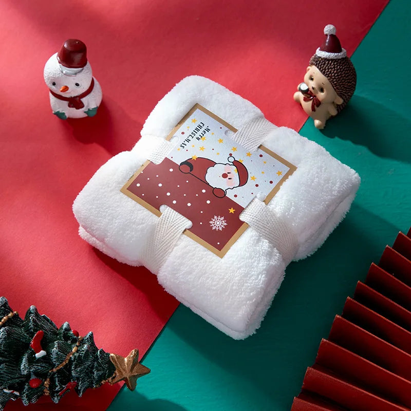 Christmas Face Towel, , Souvenir, Creative Gift Towel, Soft and Highly Absorbent Pure Cotton Material, Perfect for  Bathroom