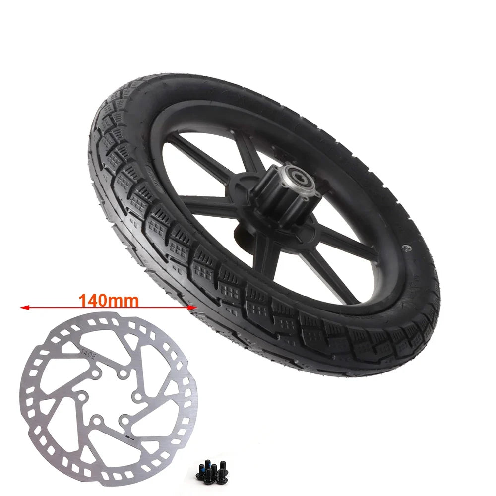 Electric Scooter Bike14 inch Front Wheel 14x2.125 Tyre 140mm/160mm Brake Disc For E-bike Folding Bicycles Motorcycle Accessories