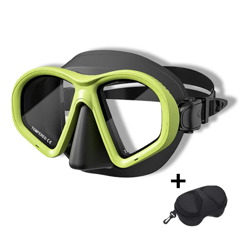 Professional Wet Low Volume Freediving Mask, Tempered Glass Dive Mask, J-Type Diving Mask, Snorkel Set, Buceo, 수영, 스노클링, 마스크