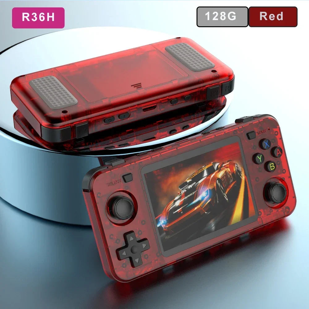 15000+ Ready Games! 3.5" IPS Retro Handheld Console RK3326, 3000mAh Long Play original ARKOS Blue R36H 64GB 128GB