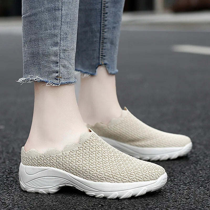 Women Casual Shoes Fashion Breathable Walk Mesh Flat Shoes Lady Sneakers Women Tenis Feminino Shoes Lady  Mesh Summer Shoesty76
