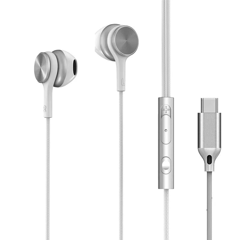 Type C Wired Earphones HiFi Stereo Sound in Ear Headphones 3.5mm Heavy Bass Music Headset For Samsung Galaxy S26 S25 S24 Earbuds