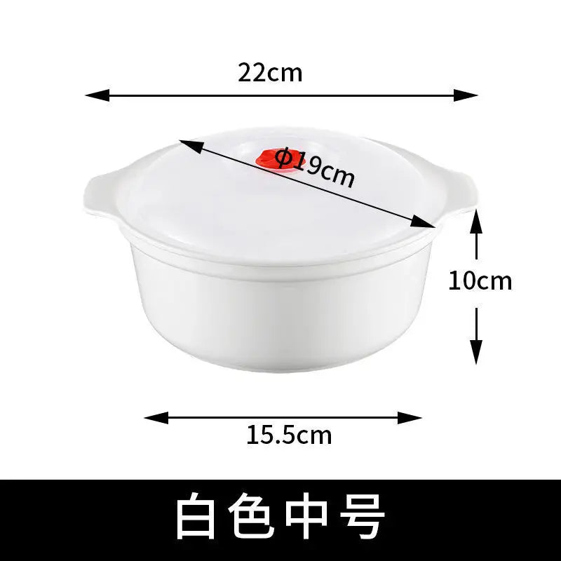Microwave Oven Special Box Heated Soup Pot Rice Steamed Hot Steamed Buns with Lid Eco-friendly Food Grade Kitchen Tool