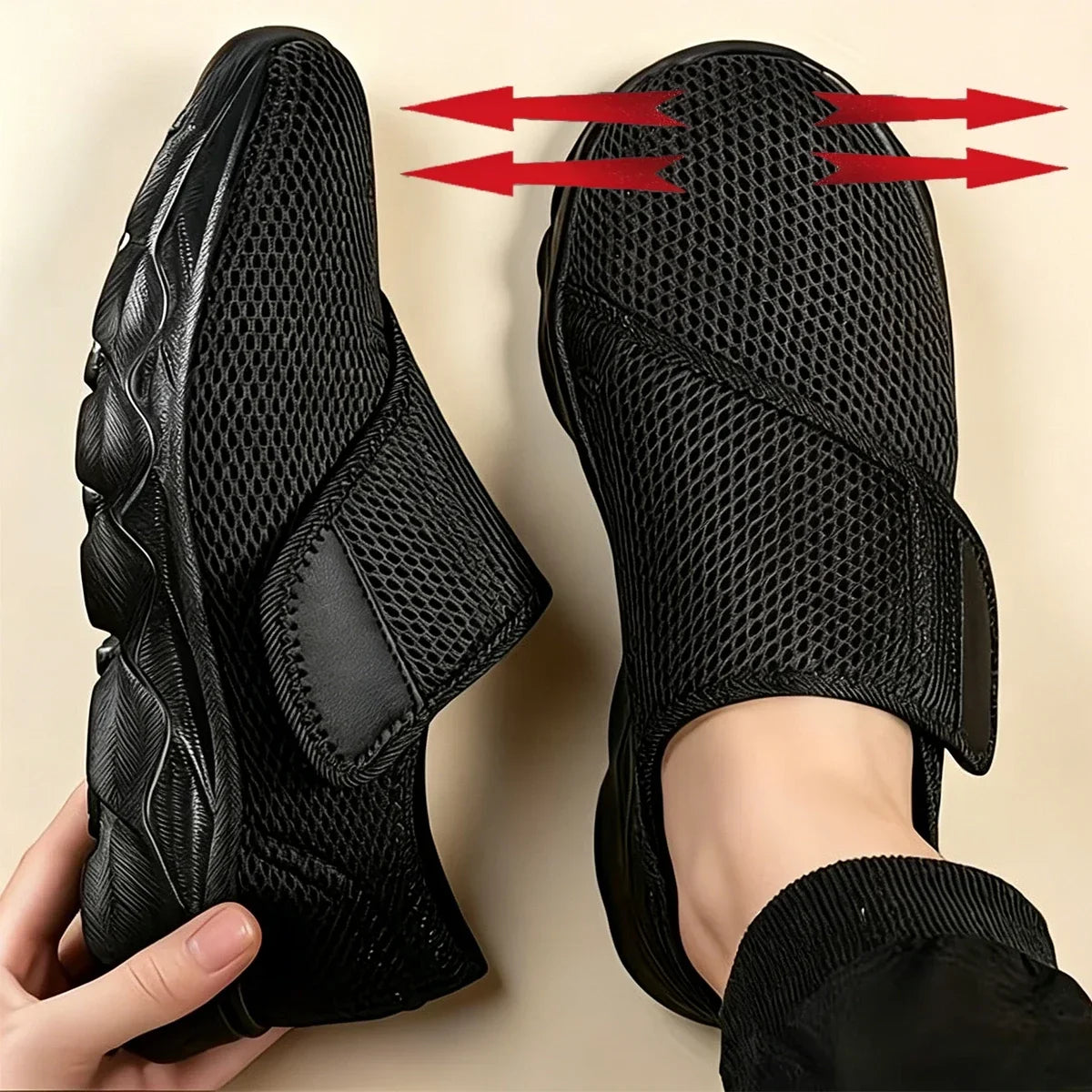 Unisex New Women Orthopedics Wide Feet Swollen Walking Casual Shoes Thumb Eversion Adjusting Soft Comfortable Diabetic Men Shoes