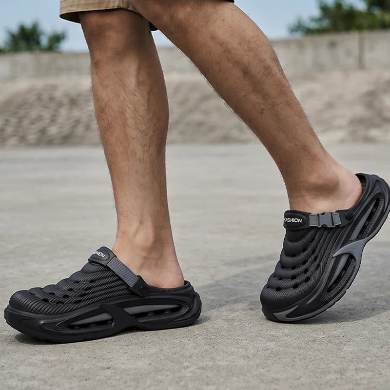 Big Size 38-49 Fashion Men's Summer Outdoor Sports Clogs Non Slip Soft Bottom Wading Beach Sandals Male Cozy Hollow Out Sandals