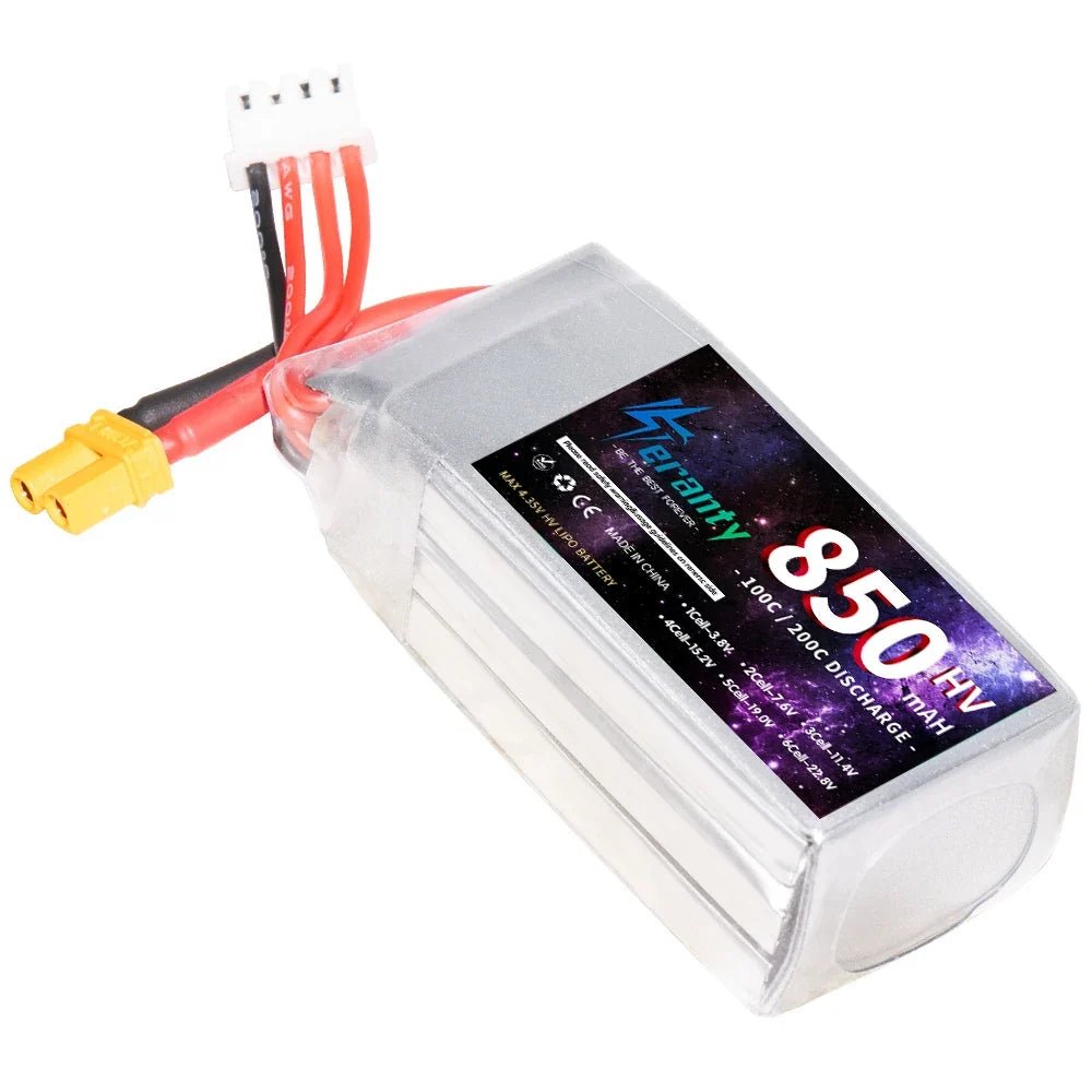 1/2/3PCS TERANTY 3S 11.4V Lipo Battery 850mAh 100C HV With XT30 T XT60 Plug For RC FPV Drone Quadcopter Helicopter Airplane