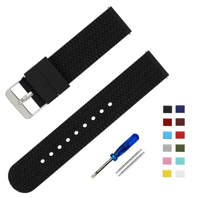 Samsung Galaxy Watch 7, 6, 5, 4 & FE Textured Silicone Sport Band