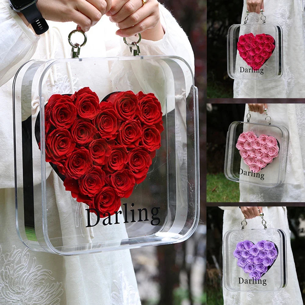 Preserved Flowers Rose Gift Box Mother's Day Graduation Season Gives Girlfriend Gives Teacher Wedding Gift Eternal Rose Flowers