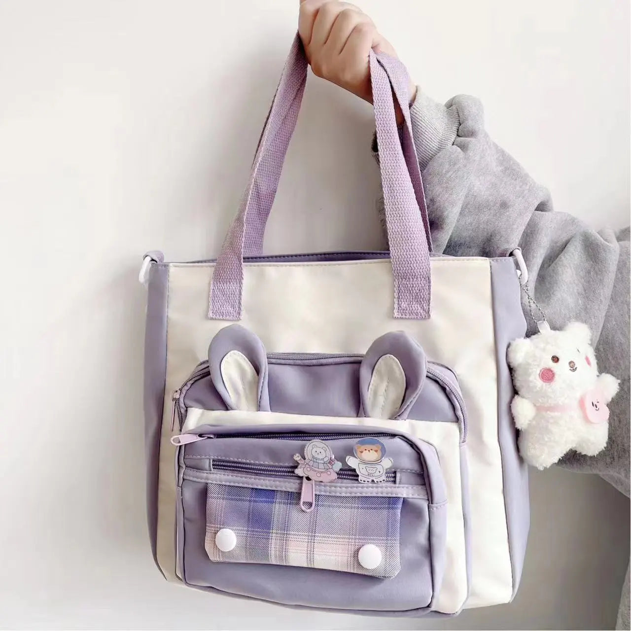 Bolso de hombro con orejas de conejo