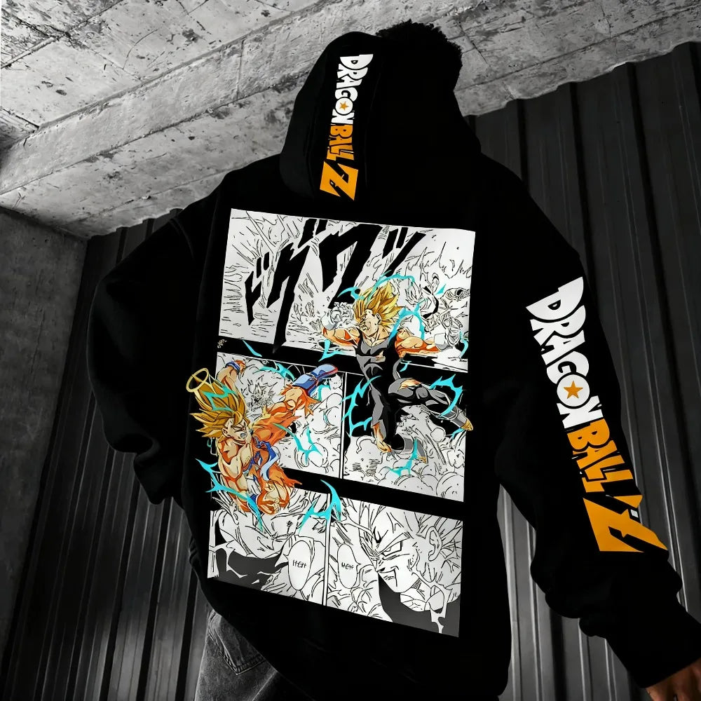 Dragon Ball Comics Co Branded Printed Hoodie Men's and Women's Autumn/Winter New Loose Casual Harajuku Parent-child Sweater Top