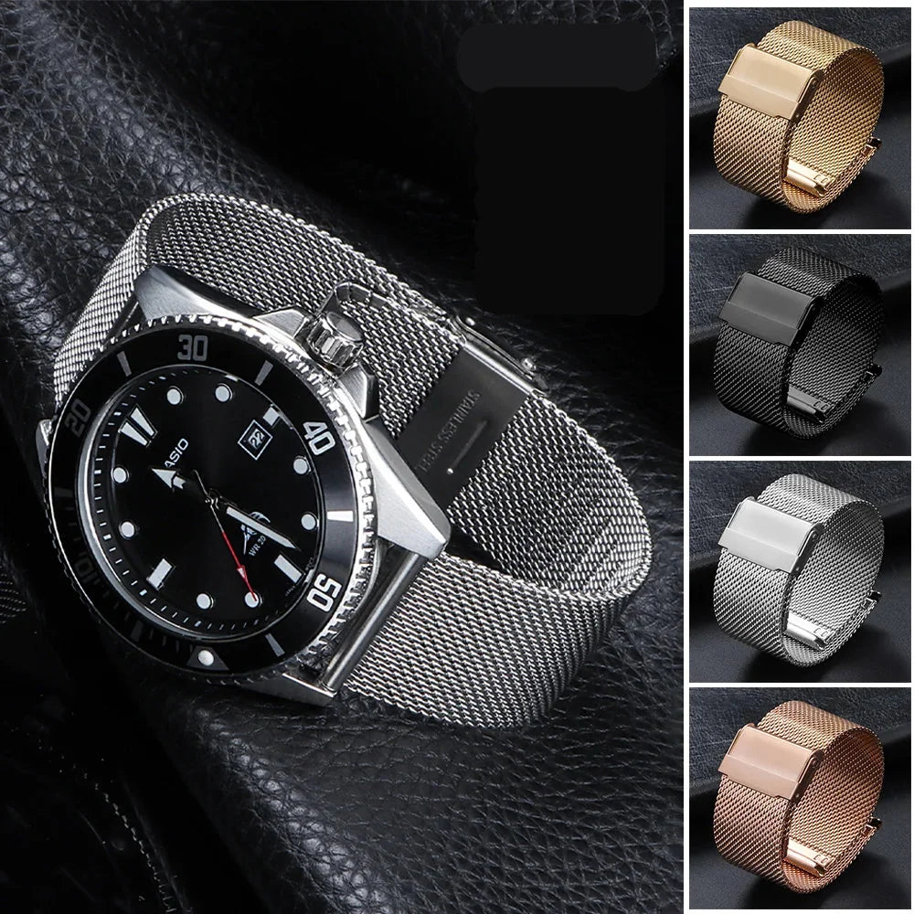 Garmin 14/18/20/22/24mm Milanese Mesh Band with Sliding Clasp