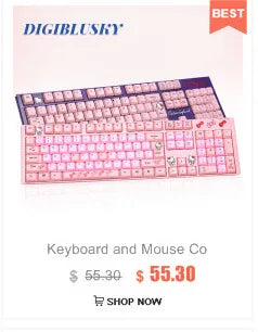 Fashion Keyboard and Mouse Set Wireless PC Gamer Keyboards and Mouse Kit Ultra Thin Office Ergonomic Gaming Keypad Mice Purple
