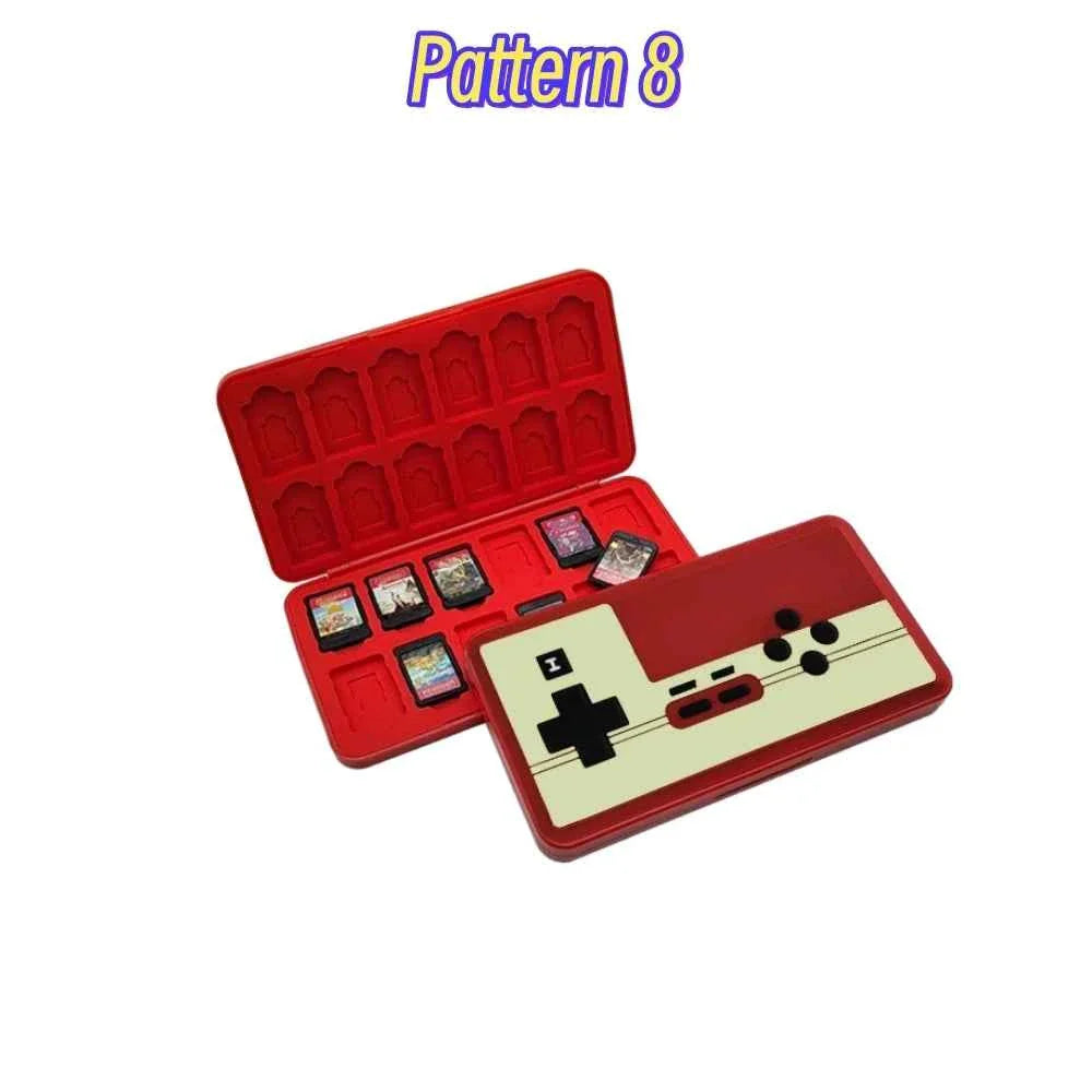 Multiple Patterns Game Card Case For Switch 2 Game Cartridge Box For Switch OLED Lite 24 Slots Hard Shell Gaming Accessories