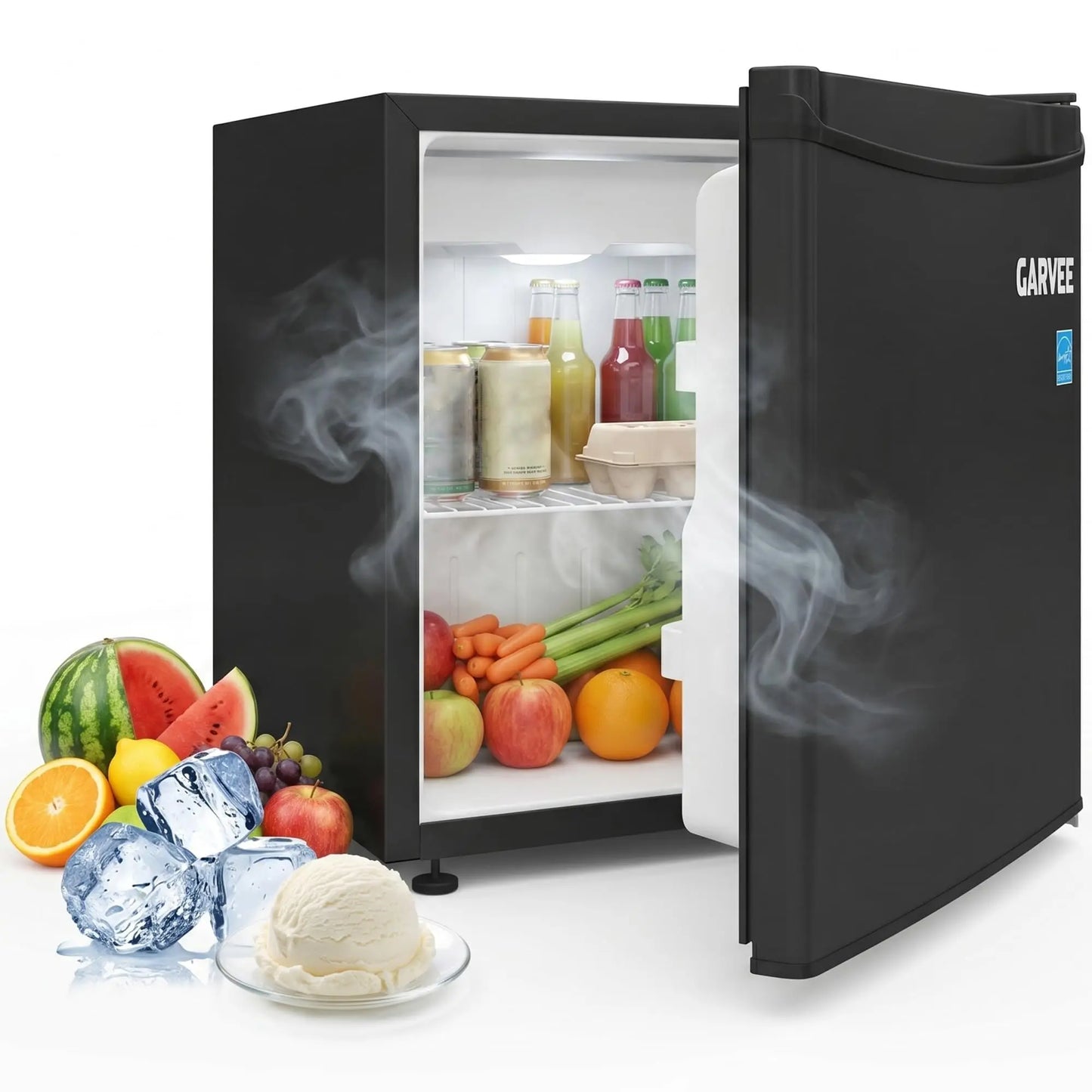 1.6 Cu. Ft. Mini Refrigerator Single-Door Compact Fridge with Freezer