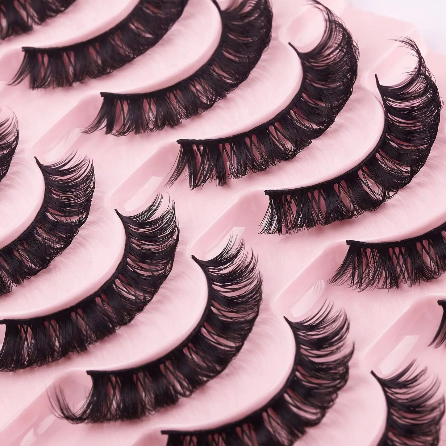 Faux mink eyelashes natural 3d mink lashes makeup volume false eyelashes in bulk cilio H13 E-08