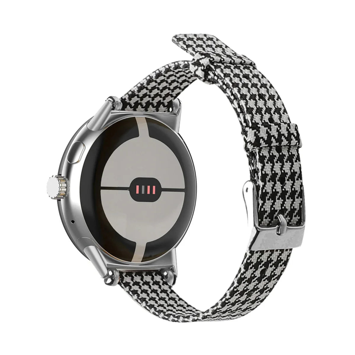 Google Pixel Watch 5, 4 & 3 Slim Canvas Band, Leather Lining