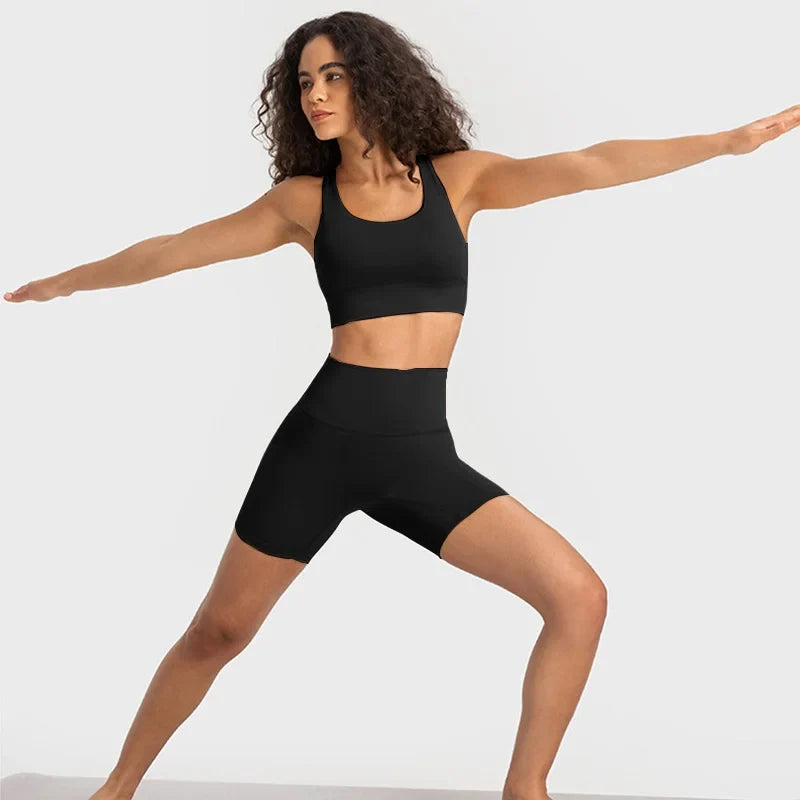 Nude Feel Yoga Sets  Cross Back Bra & Joggers
