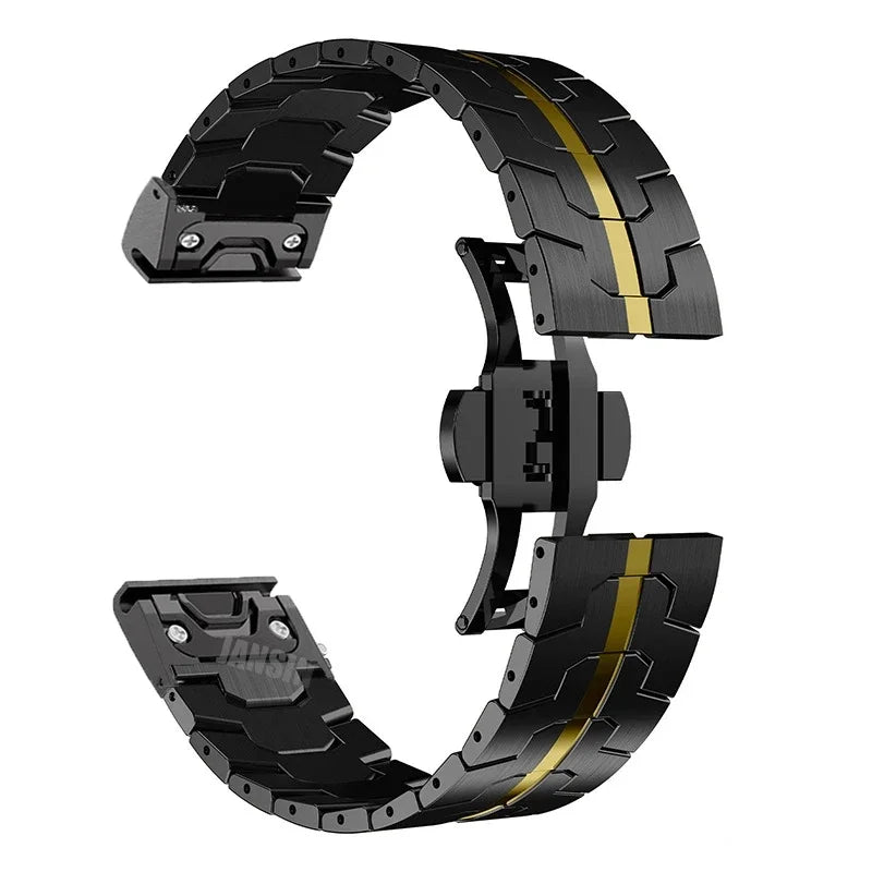 Garmin QuickFit 22/26mm Stainless Steel Bracelet with Color Stripe