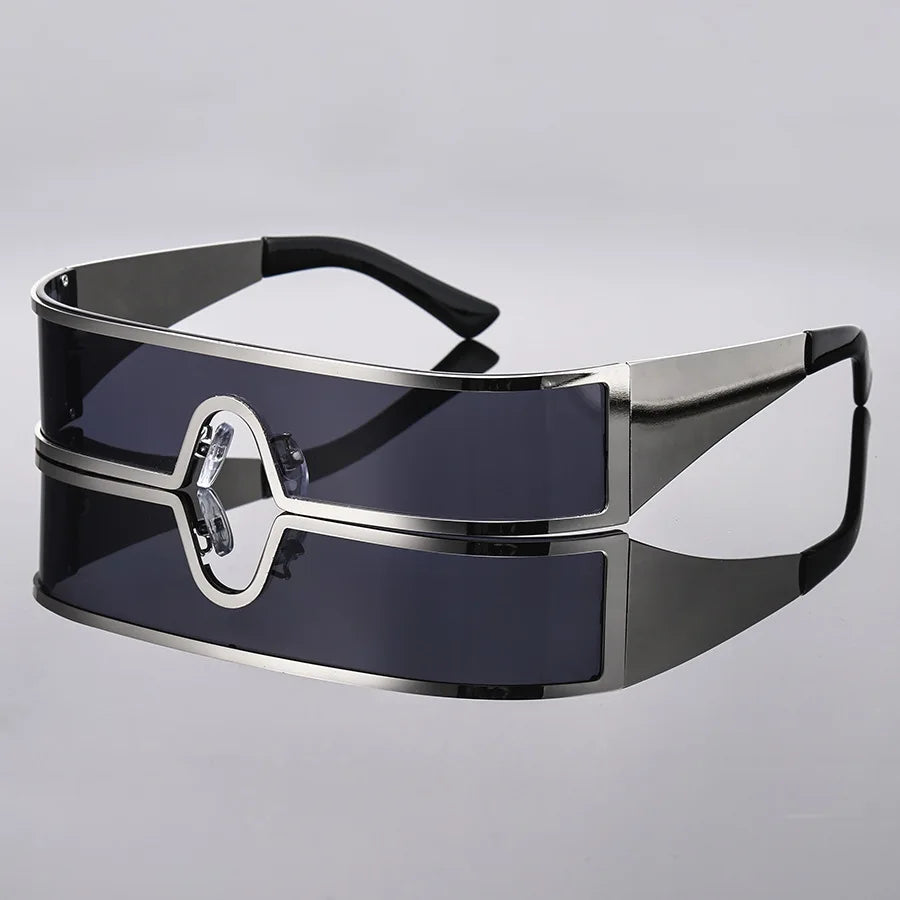 High-end Cyberpunk Style Men's Glasses, Fashionable Design with Future Tech Narrow Frames, Suitable for Parties and Gift-Giving