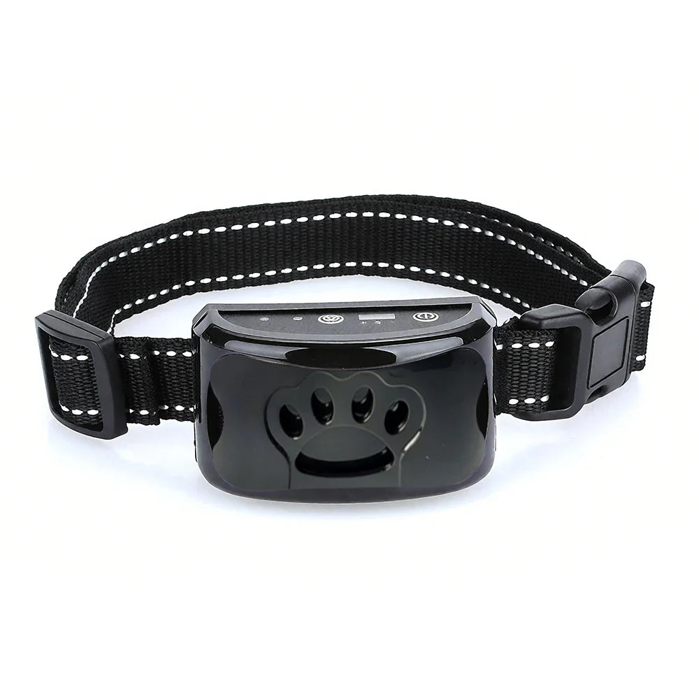 Intelligent Electric Ultrasonic Stop Barking Vibration Anti Bark Collar Stop Bark Training Collar for Dogs Stopper USB Charging