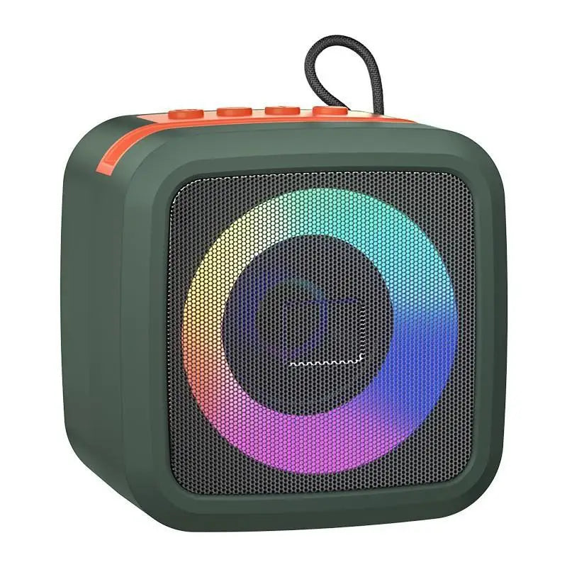 Mini Portable Bluetooth Speaker With Phone Holder, RGB Lights, Super Bass & 10H Playtime For Travel