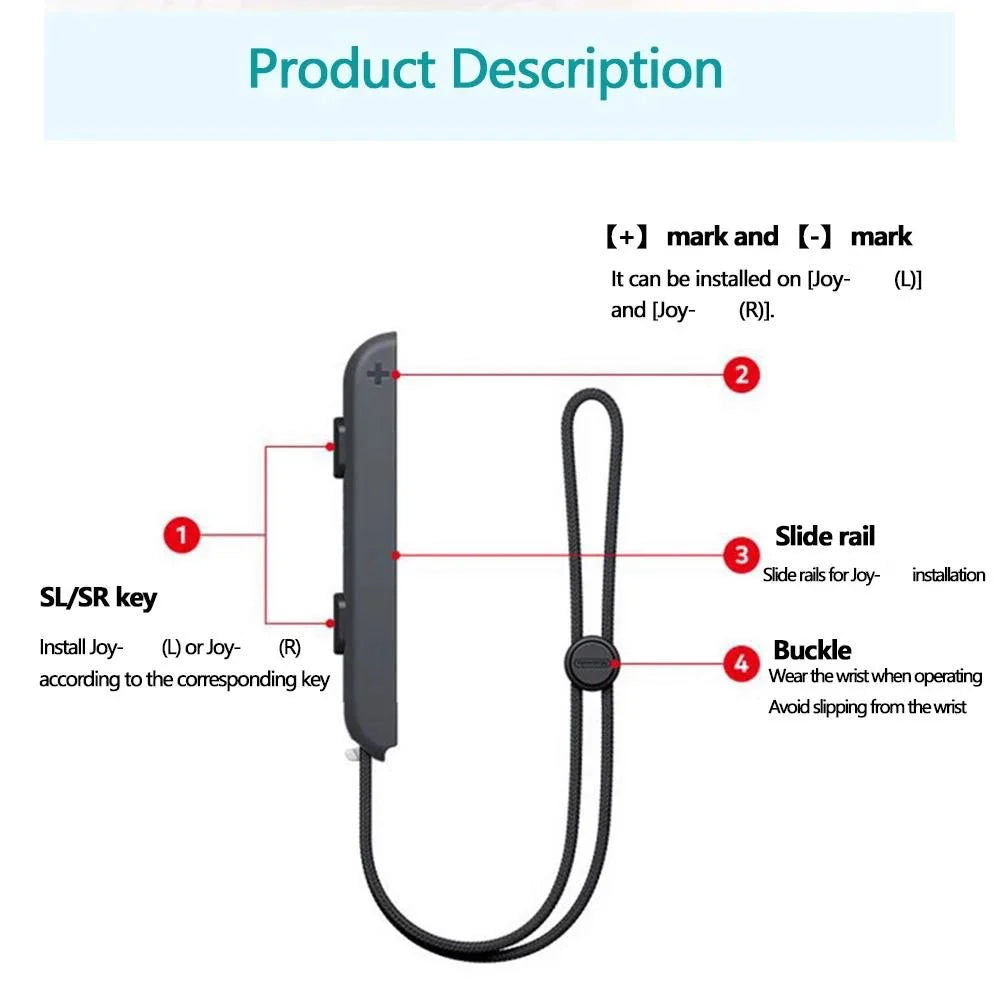 1 Pair For Nintend Switch OLED Gamepad Controller Switch Gamepad Hand Rope Game-pad Wrist Strap Laptop Video Games Accessories