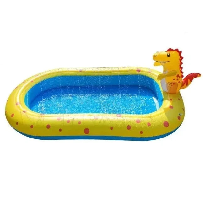Cool Down and Play  Dinosaur Shaped Inflatable Pool for Kids