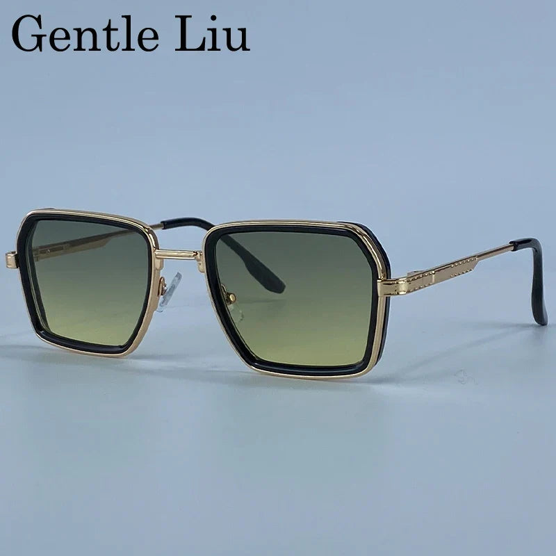 Steampunk Polygon Polarized Sunglasses Men 2026 Luxury Brand Change Color Sun Glasses For Male Driving Eyewear Metal Frame Shade