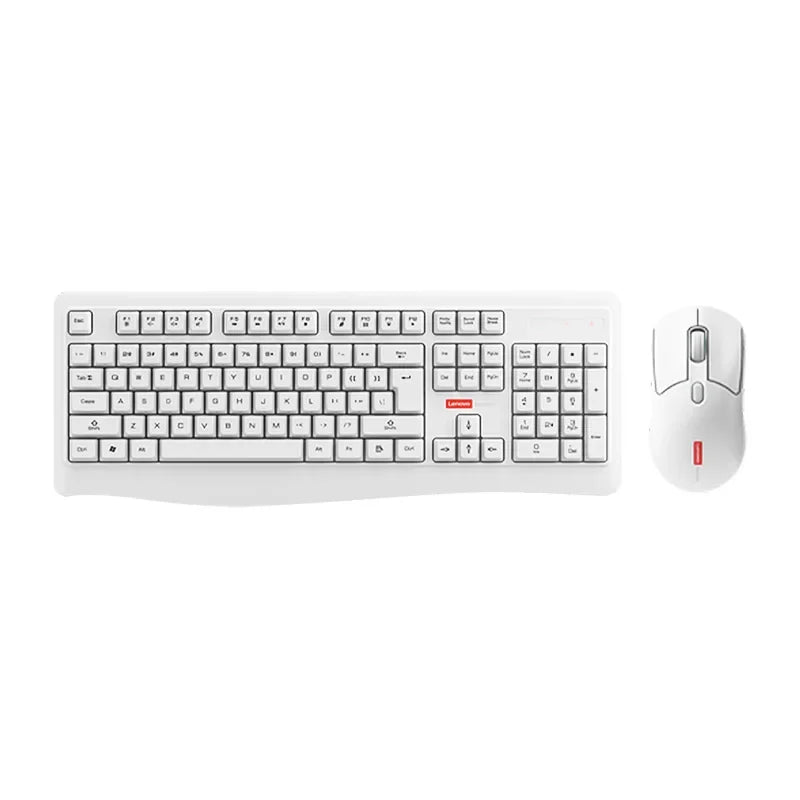 Lenovo Wireless Keyboard and Mouse Combo Full-Size 104 Key Quiet Office Set with Silent Click Compact USB Receiver for Pc Laptop