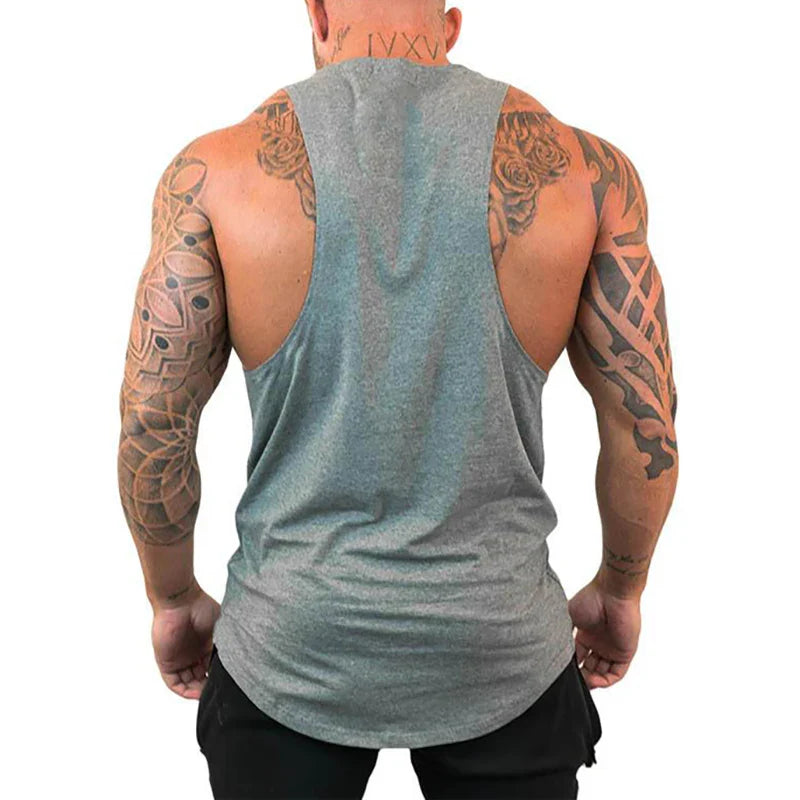 Camiseta de tirantes FlexFit: Camiseta de entrenamiento de algodón para hombre