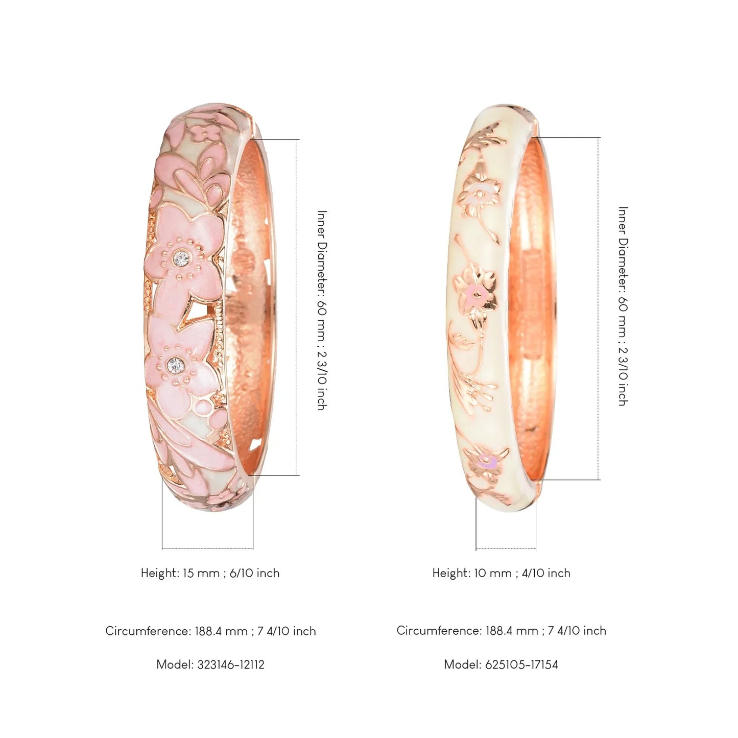 Bangle for Women Double Enamel Bangle Set Cloisonne Women's Jewelry
