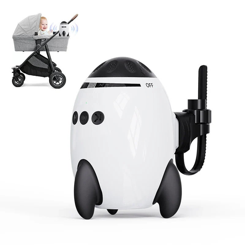 Portable automatic baby rocker, compatible with strollers, hands-free rocking function, with Bluetooth lullabies