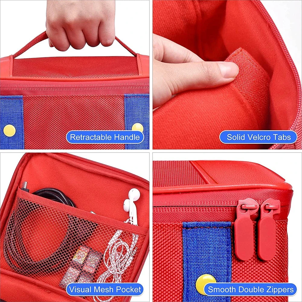 Large Capacity Carrying & Storage Case, All-in-One Protective Travel Bag for Full Set Game Console & Controllers, Shockproof