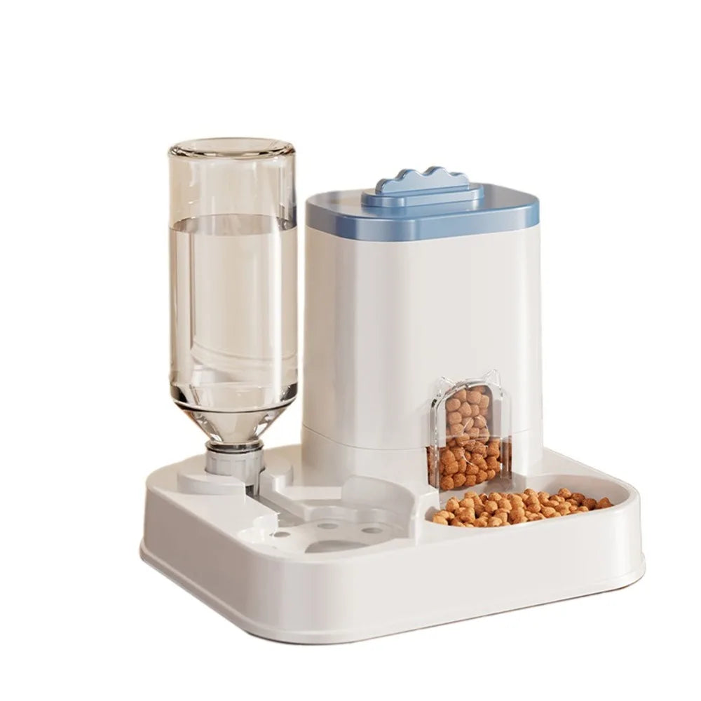 Automatic Cat & Dog Water Dispenser with Integrated Food Basin No