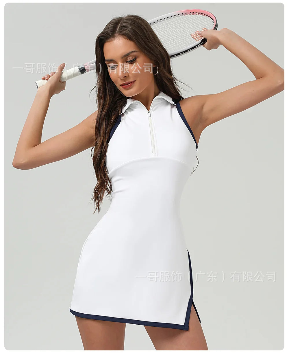 Vestido Polo de Tenis de Secado Rápido para Mujer