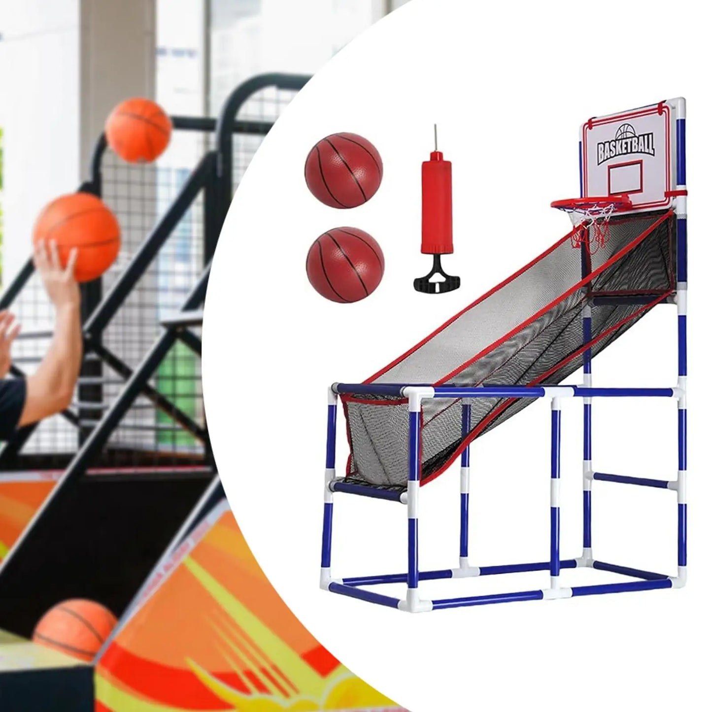 Arcade Basketball Game Set Adjustable Height Gifts with Mini Hoop Boy Toys for Home Party Yard Carnival Family Parent Child Game
