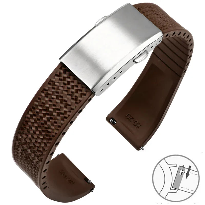 Polar Vantage, Grit X & Ignite FKM Rubber Band with Folding Clasp