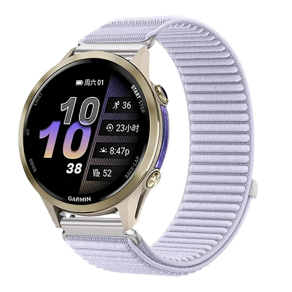 Garmin 18/20/22mm Quick Release Breathable Ribbed Nylon Loop Band