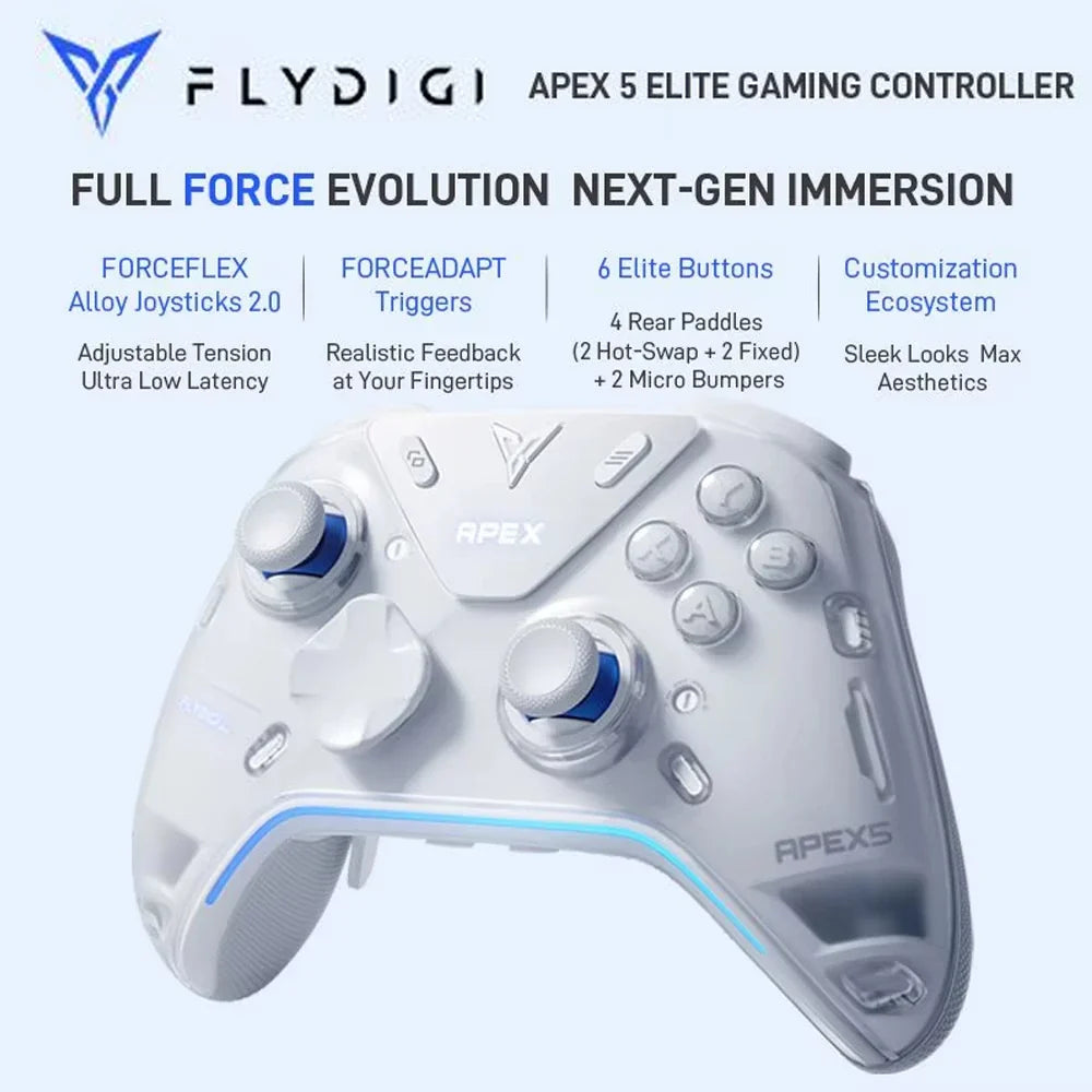 Flydigi Controller Gamepad Wireless Gamepad for PC /Switch/Phone/TV/Tablet Computer,Charging Dock with Cool RGB Screen