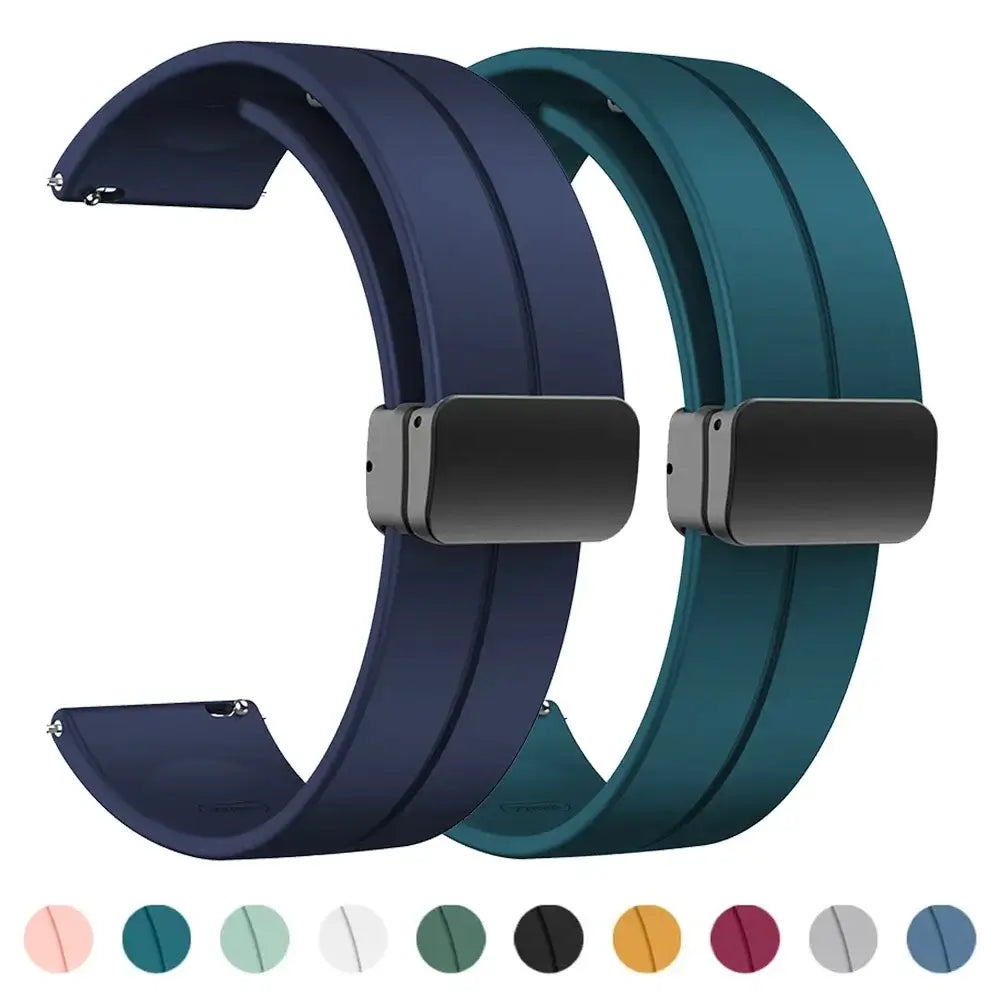 Amazfit Balance, GTR, GTS & Bip Silicone Band, Magnetic Folding Clasp