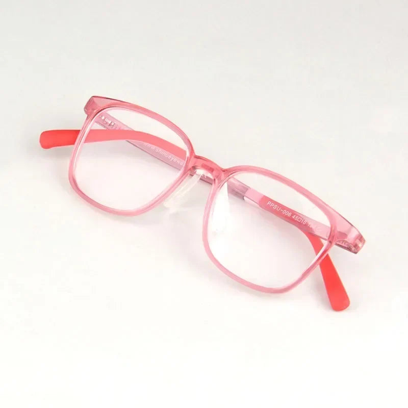 SHINU Children's Glasses 2025 Ppsu Plastic Eyeglasses Blue Light Blocking Computer Lenses Kids Pink Glasses Frame No Diopter