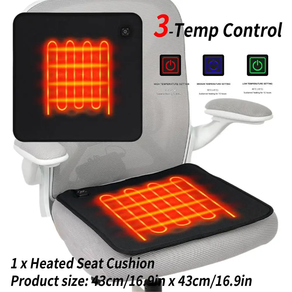 Winter Camping Gear- Sleeping Electric Heating Pads 3 Temp Adjustament Heating Cushion Pad Cold Resistant for Outdoor Sports Mat