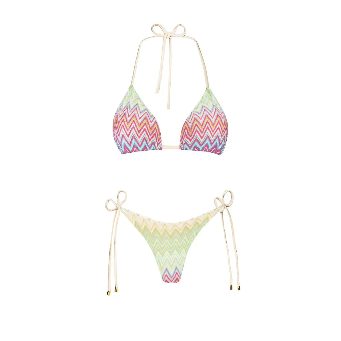 3Pcs Striped Bikini 2026 Bandeau Biquini Women Sexy Swimsuit Push Up Swimwear Female Mesh Pants Bathing Suit Cover Up Beachwear