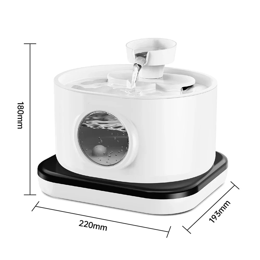 3L Wireless Recharging Sensor Cat Water Drinking Fountain Battery Operated Automatic Pet Motion Sensor Dog Water Dispenser Bowl
