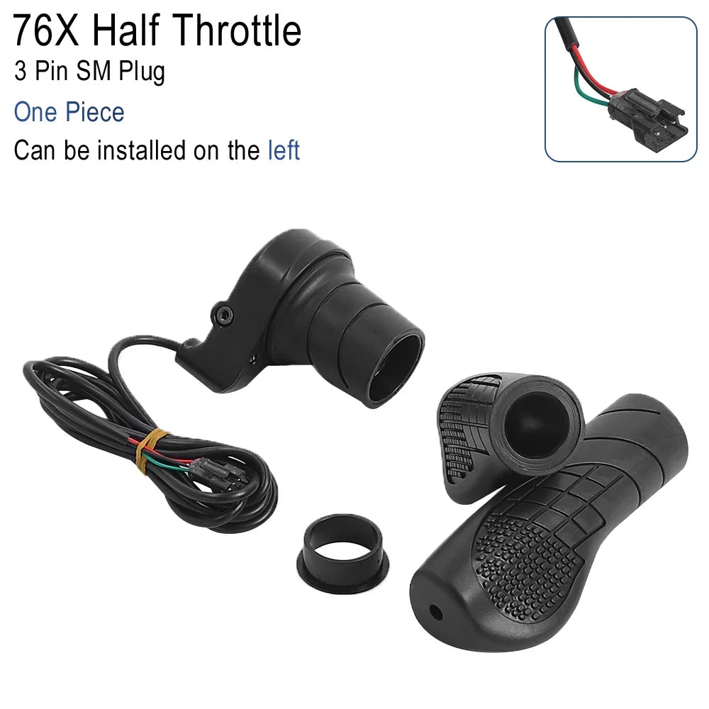 Ebike 76X Half Twist Throttle Electric Bike Speed Throttle 24V 36V 48V 60V 72V WP/SM E-Bike Part for Electric Scooter