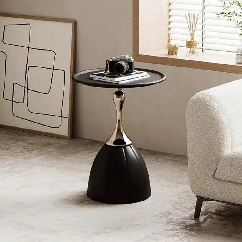 small apartment European wrought iron corner table balcony mobile coffee table bedroom bedside small round table sofa edge table